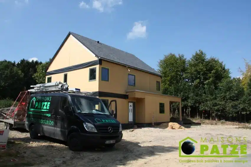 Ossature bois Jamoigne Luxembourg chantier