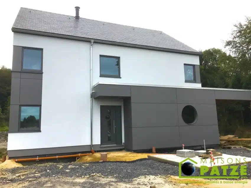 Ossature bois Jamoigne Luxembourg construction terminée 2